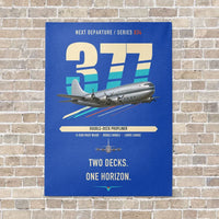 Thumbnail for Boeing 377 Stratocruiser vertical canvas print - no frame - blue background