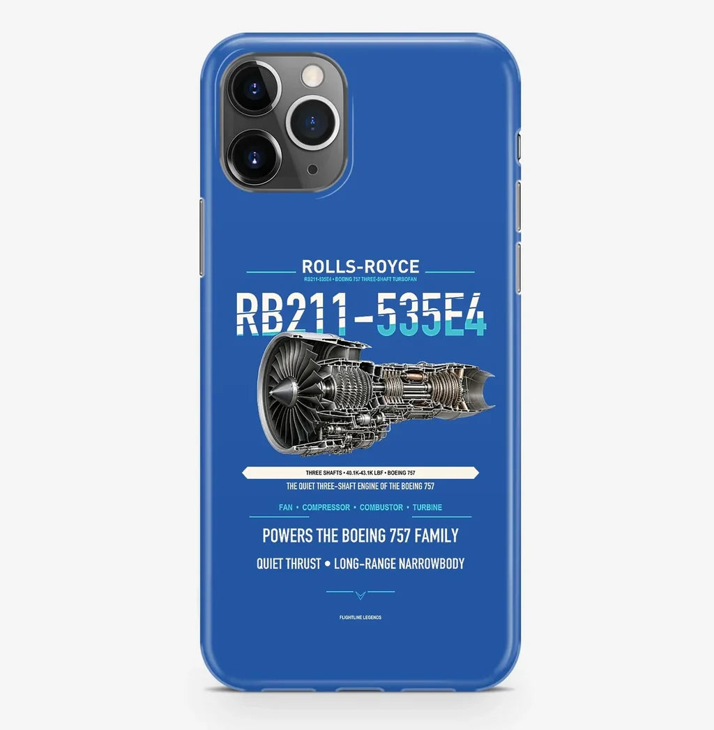 RB211-535E4 Case ProMax design on blue iphone case promax