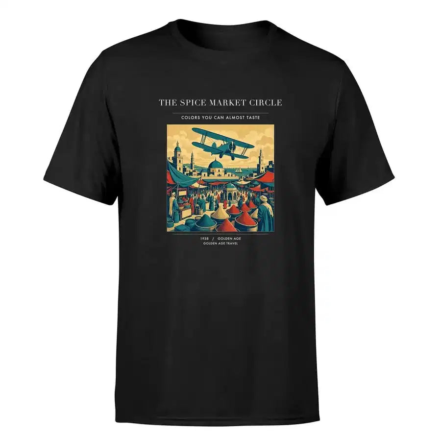 VINTAGE G4498 - The Spice Market Circle - Premium T-Shirt design on black premium t shirt