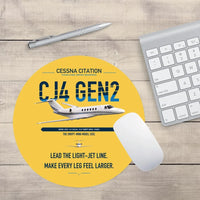 Thumbnail for Cessna Citation CJ4 Gen2 design on yellow round mouse pad