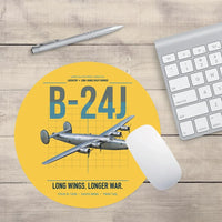 Thumbnail for B-24J Liberator design on yellow round mouse pad
