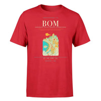 Thumbnail for Mumbai Airport (BOM) T-Shirt single-side front print in Red | mumbai-bom-airport-double-side-t-shirt