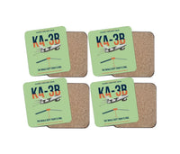Thumbnail for KA-3B Skywarrior design on light green 4 pieces set coaster