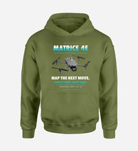 Thumbnail for DJI Matrice 4E design on green army hoodie single side
