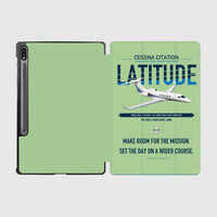 Thumbnail for Cessna Citation Latitude design on light green samsung tablet tablet case