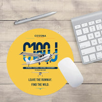 Thumbnail for Cessna 180J Skywagon design on yellow round mouse pad