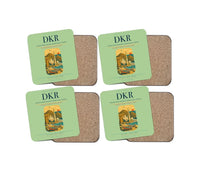 Thumbnail for Leopold Sedar Senghor International Airport (DKR) design on light green 4 pieces set coaster