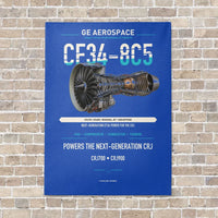 Thumbnail for CF34-8C5 vertical canvas print - no frame - blue background