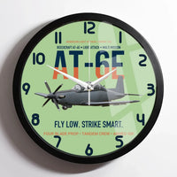 Thumbnail for AT-6E Wolverine Light Attack design on light green framed wall clock