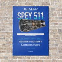 Thumbnail for SPEY 511 vertical canvas print - no frame - blue background