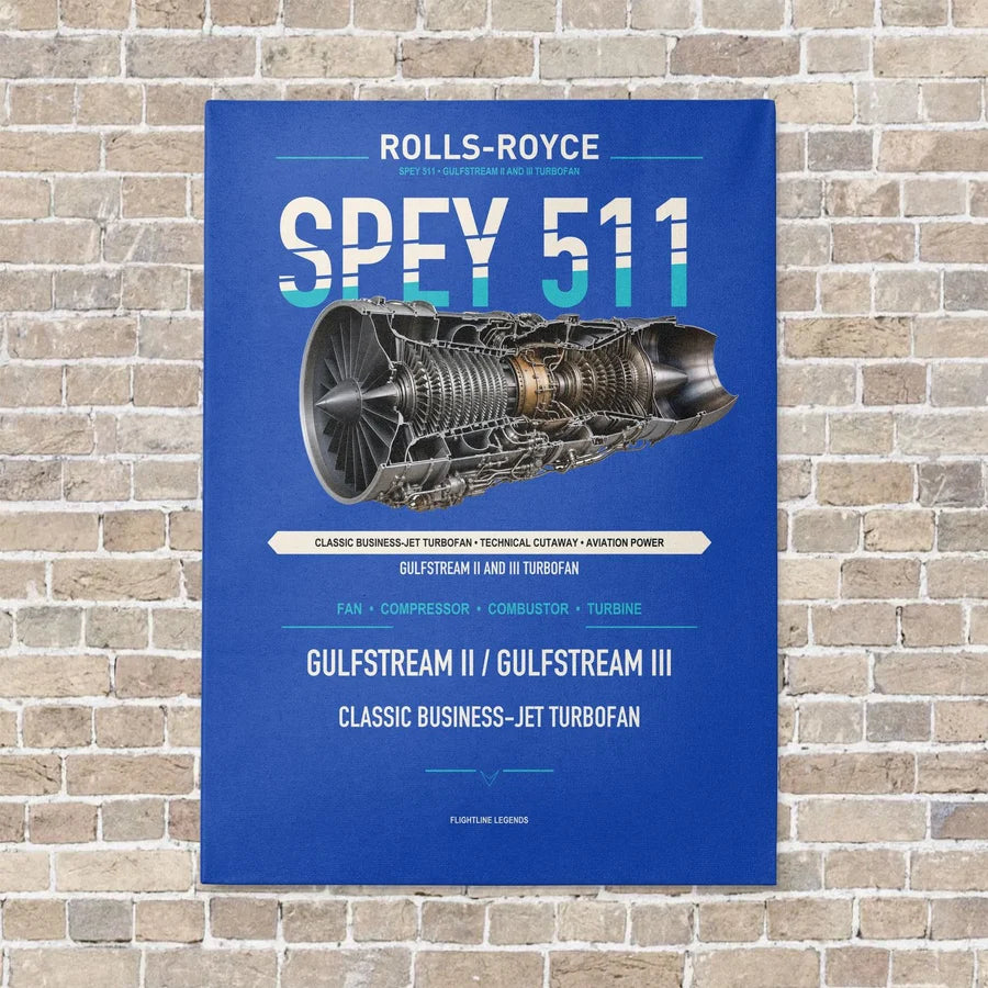 SPEY 511 vertical canvas print - no frame - blue background