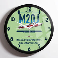 Thumbnail for Mooney M20J 201 design on light green framed wall clock