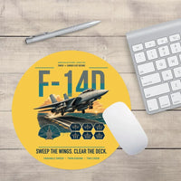 Thumbnail for F-14D Tomcat design on yellow round mouse pad