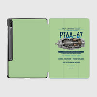 Thumbnail for PT6A-67 design on light green samsung tablet tablet case