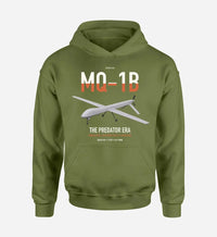 Thumbnail for MQ-1B Predator design on green army double-side hoodie, single-side print