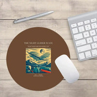 Thumbnail for VINTAGE G4473 - The Night Glider Wave - Designed Mouse Pads design on brown round