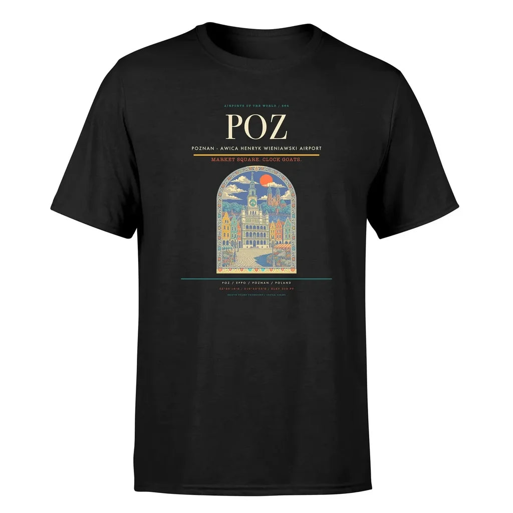 Poznan Airport (POZ) Premium T-Shirt Black