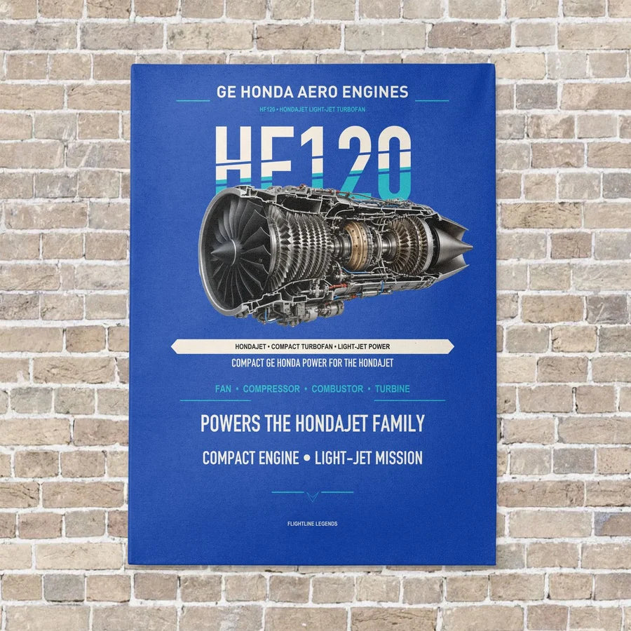 HF120 vertical canvas print - no frame - blue background