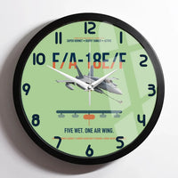 Thumbnail for F A-18E F Buddy Tanker design on light green framed wall clock