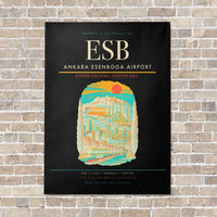 Thumbnail for Ankara Esenboga Airport ESB - Canvas No Frame - Black