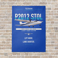 Thumbnail for Tecnam P2012 STOL vertical canvas print - no frame - blue background