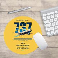 Thumbnail for Boeing 737-400 Classic design on yellow round mouse pad