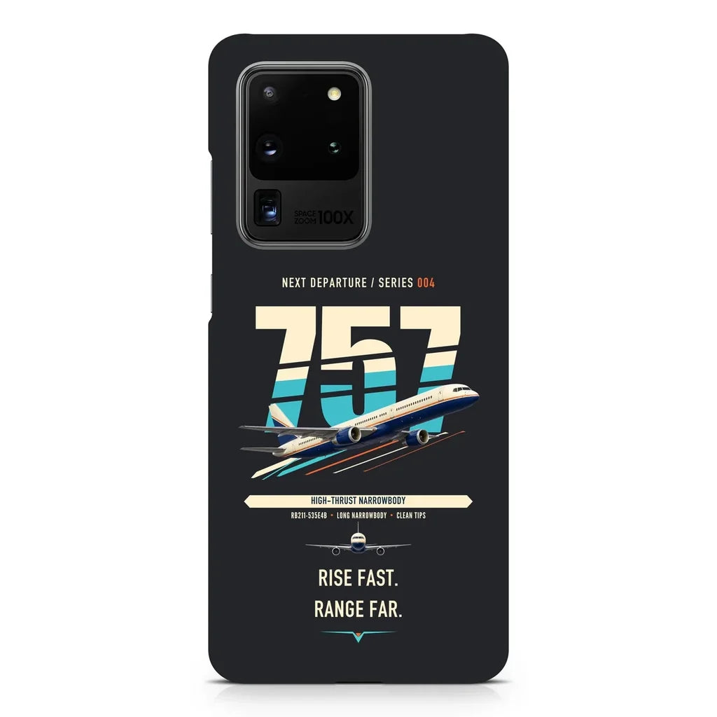 Boeing 757-200 design on samsung case - black