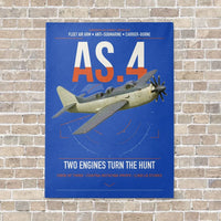Thumbnail for Fairey Gannet AS.4 vertical canvas print - no frame - blue background