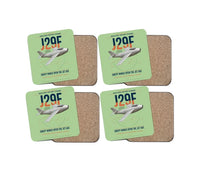 Thumbnail for Saab J 29F Tunnan design on light green 4 pieces set coaster