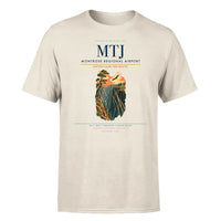 Thumbnail for Montrose Regional Airport (MTJ) T-Shirt single-side front print in Beige | montrose-regional-airport-mtj-double-side-t-shirt