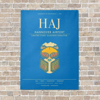 Thumbnail for Hannover Airport HAJ - Canvas Framed - Turquoise