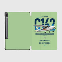Thumbnail for Cessna 162 Skycatcher design on light green samsung tablet tablet case