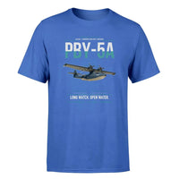 Thumbnail for PBY-5A Catalina design on blue double-side t-shirt, single-side print