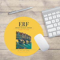 Thumbnail for Erfurt-Weimar Airport (ERF) design on yellow round mouse pad