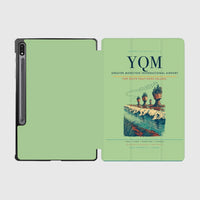 Thumbnail for Greater Moncton International Airport (YQM) design on light green samsung tablet tablet case