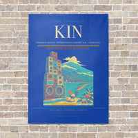 Thumbnail for Norman Manley International Airport KIN — Kingston vertical canvas print - no frame - blue background