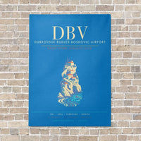 Thumbnail for Dubrovnik Ruer Boskovic Airport DBV - Canvas Framed - Turquoise
