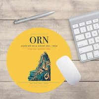 Thumbnail for Ahmed Ben Bella Airport (ORN) design on yellow round mouse pad