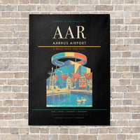 Thumbnail for Aarhus Airport AAR - Canvas No Frame - Black