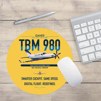Thumbnail for Daher TBM 980 design on yellow round mouse pad