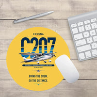 Thumbnail for Cessna T207A Stationair 8 design on yellow round mouse pad