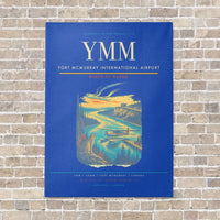 Thumbnail for Fort McMurray International Airport YMM vertical canvas print - no frame - blue background