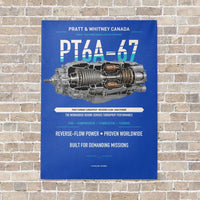 Thumbnail for PT6A-67 vertical canvas print - no frame - blue background