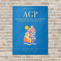 Thumbnail for Malaga-Costa del Sol Airport AGP - Canvas Framed - Turquoise