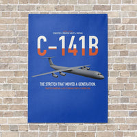 Thumbnail for C-141B Starlifter vertical canvas print - no frame - blue background