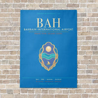 Thumbnail for Bahrain International Airport BAH - Canvas Framed - Turquoise
