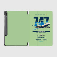 Thumbnail for Boeing 747-400 design on light green samsung tablet tablet case
