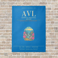 Thumbnail for Asheville Regional Airport AVL - Canvas Framed - Turquoise