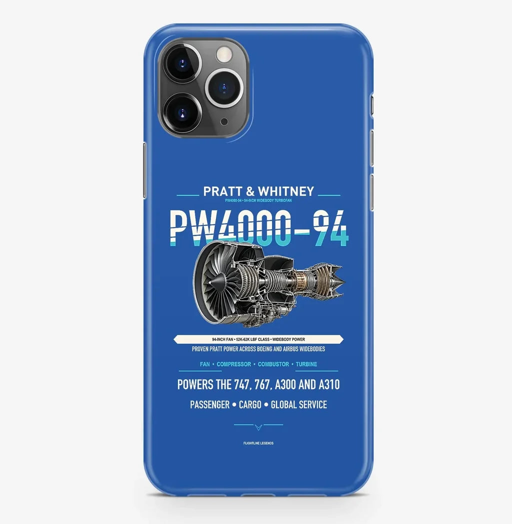 PW4000-94 Case ProMax design on blue iphone case promax