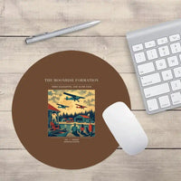 Thumbnail for VINTAGE G4431 - The Moonrise Formation - Designed Mouse Pads design on brown round